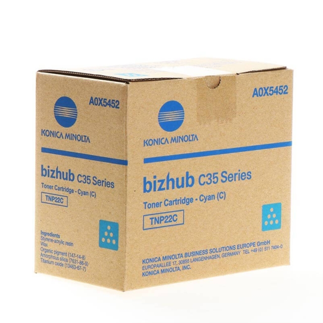 Konica Minolta Toner A0X5452 TNP22 Cyan
