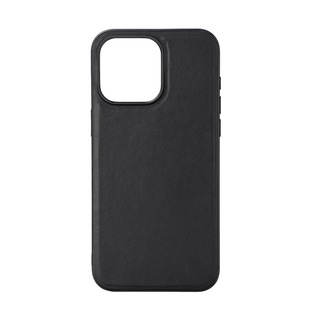 Buffalo Phone Case Leather Magseries Black - iPhone 15 Pro Max