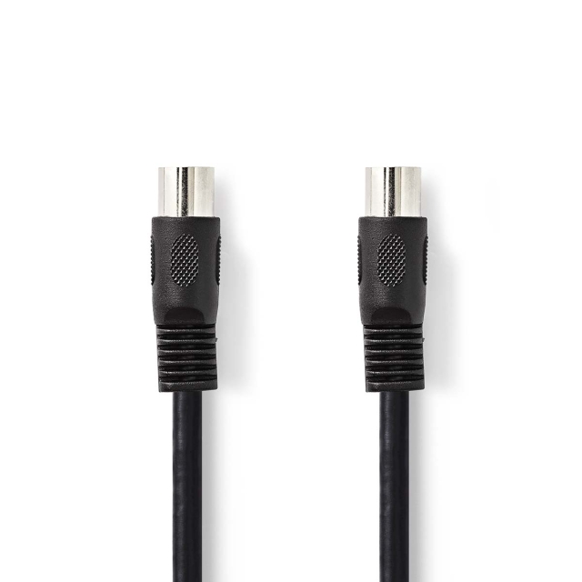 Nedis DIN Audio Cable | DIN 5-Pin Male | DIN 5-Pin Male | Nickel Plated | 3.00 m | Round | PVC | Black | Label