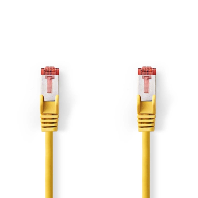 Nedis CAT6 Cable | RJ45 Male | RJ45 Male | S/FTP | 10.0 m | Round | LSZH | Yellow | Label
