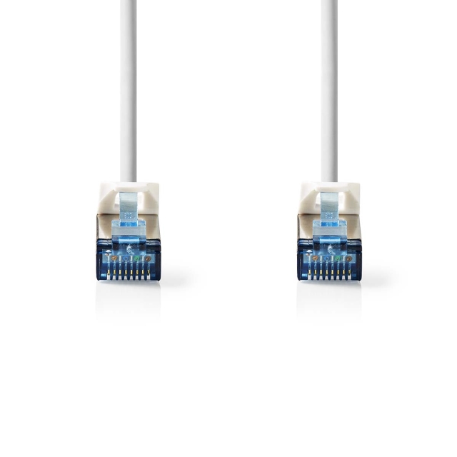 Nedis CAT6a Cable | S/FTP | RJ45 Male | RJ45 Male | 2.00 m | Round | LSZH | White | Label