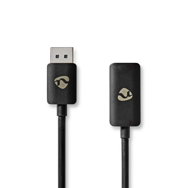 Nedis DisplayPort Adapter | DisplayPort Male | HDMI™ Output | 8K@30Hz | Nickel Plated | Straight | 0.20 m | Round | TPE | PVC | Black | Envelope