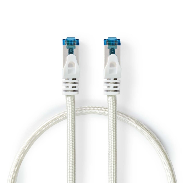 Nedis CAT6a Cable | S/FTP | RJ45 Male | RJ45 Male | 10.0 m | Round | Braided / PVC | Silver | Cover Window Box