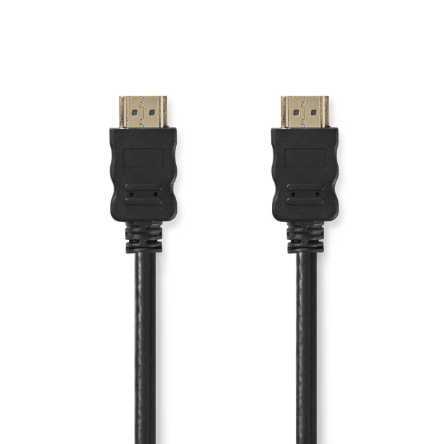Nedis High Speed HDMI™ Cable with Ethernet | HDMI™ Connector | HDMI™ Connector | 4K@30Hz | ARC | 10.2 Gbps | 25.0 m | Round | PVC | Black | Label