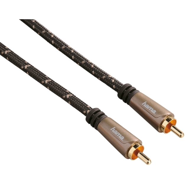 Hama Audio Cable, RCA plug - RCA p lug, digital, metal, gold-plat