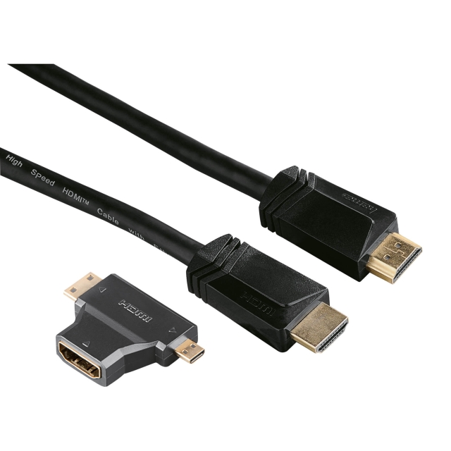 Hama Speed HDMI™ Cable, plug - plug, Ethernet, 1.5 m + 2 HD
