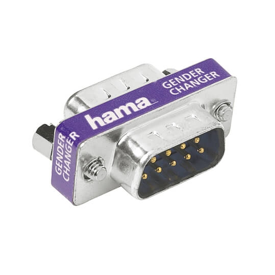 Hama Adapter/Gender Changer, 9-pin D male - 9-pin D male (Short V