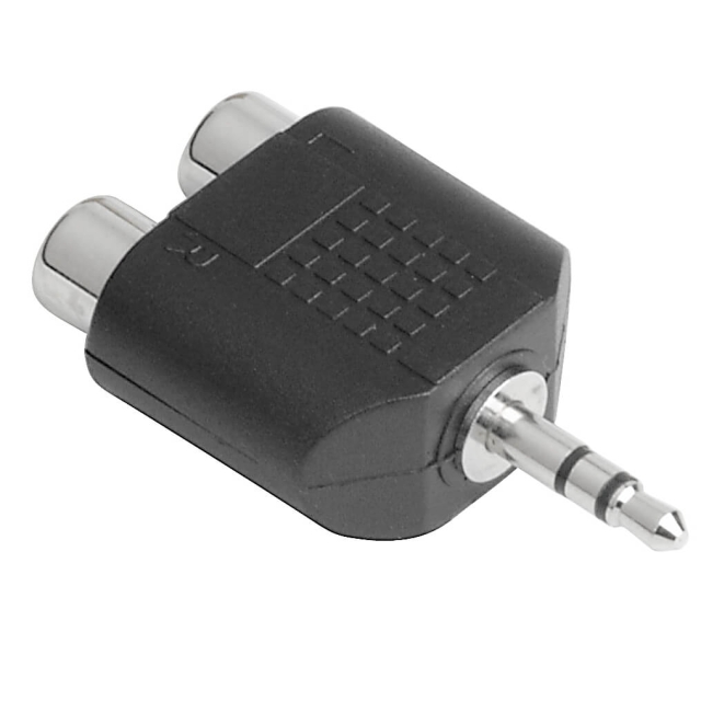 Hama Audio Adapter, 3.5 mm s tereo jack plug - 2 RCA socket