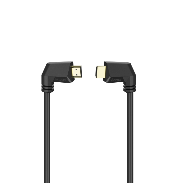 Hama HDI Cable Ethernet Angled Gold Black 1.5m