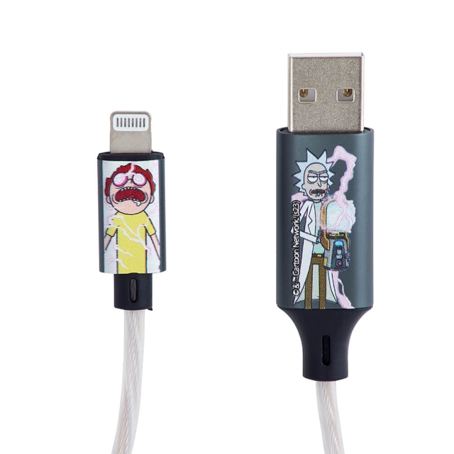 RICK&MORTY USB A to Lightning Light-Up 1,2m MFI Shock