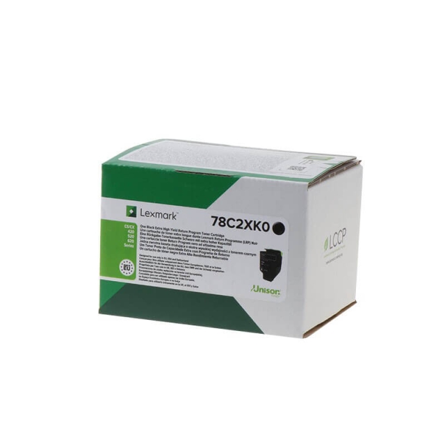 Lexmark Toner 78C2XK0 Black Extra High Yield, Return