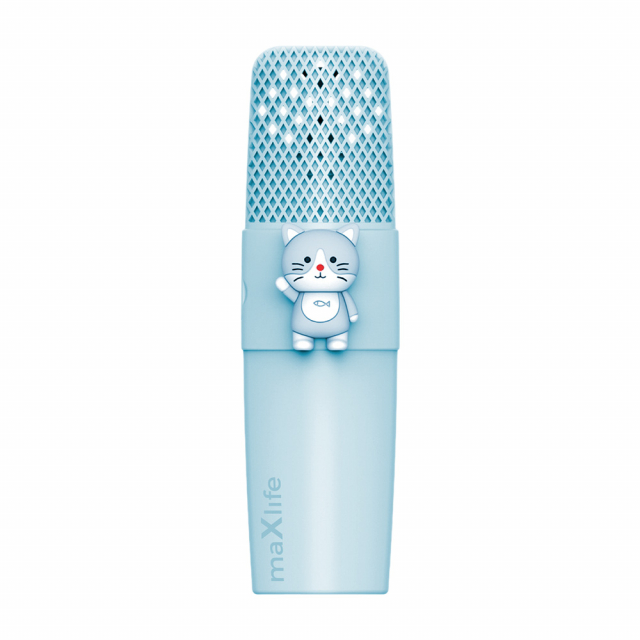 Maxlife Animal MXBM-500 - Bluetooth Karaoke Microphone with Speaker, Blue