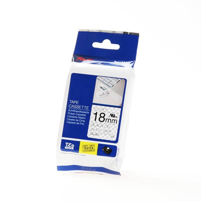 Brother Tape TZE-SE4 18mm Svart på Vit
