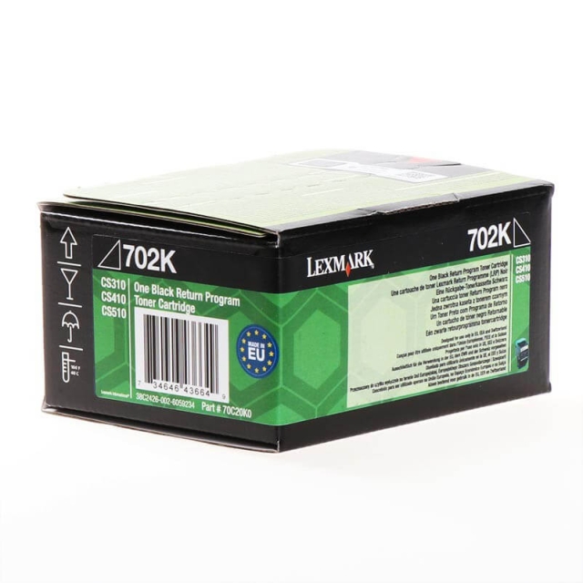 Lexmark Toner 70C20K0 702 Black, Return