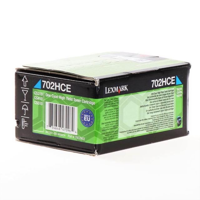 Lexmark Toner 70C2HCE 702 Cyan, Corporate Return