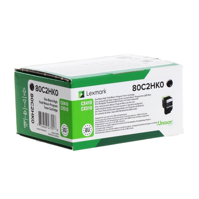 Lexmark Toner 80C2HK0 802 Black High Yield, Return