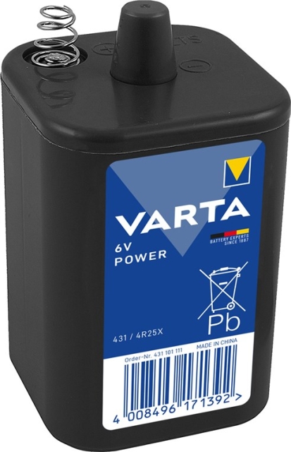 Varta 4R25X (431) Battery, 1 pc. shrink wrap Zinc chloride battery, 6 V