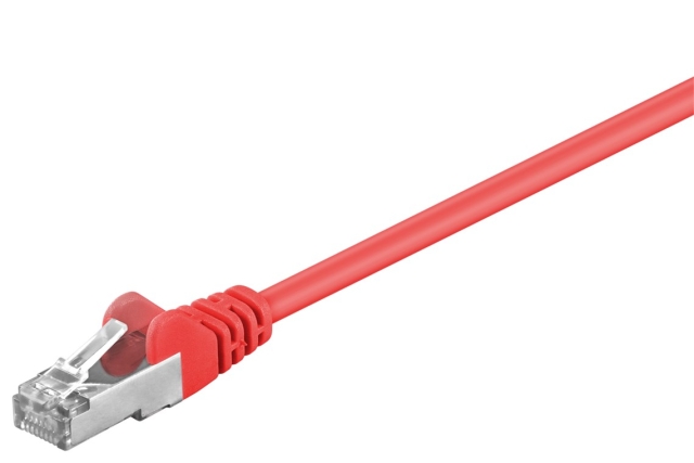 Goobay CAT 5e Patch Cable, F/UTP, red copper-clad aluminium wire (CCA)