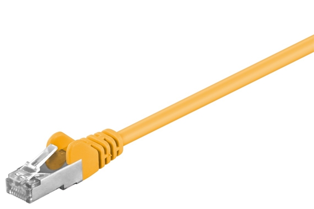 Goobay CAT 5e Patch Cable, F/UTP, yellow copper-clad aluminium wire (CCA)