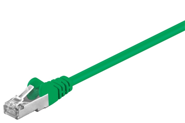 Goobay CAT 5e Patch Cable, F/UTP, green copper-clad aluminium wire (CCA)