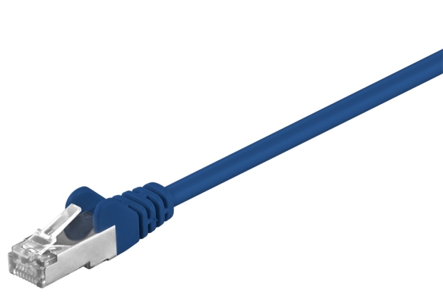 Goobay CAT 5e Patch Cable, F/UTP, blue copper-clad aluminium wire (CCA)