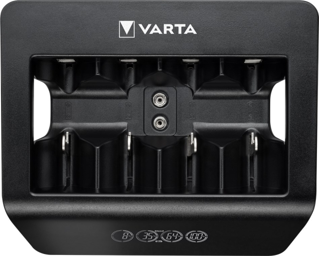 Varta LCD Universal Charger+ (Type 57688) Charges 1x 9 V battery or up to 4x AA batteries, AAA batteries, C or D batteries (NiMH) simultaneously