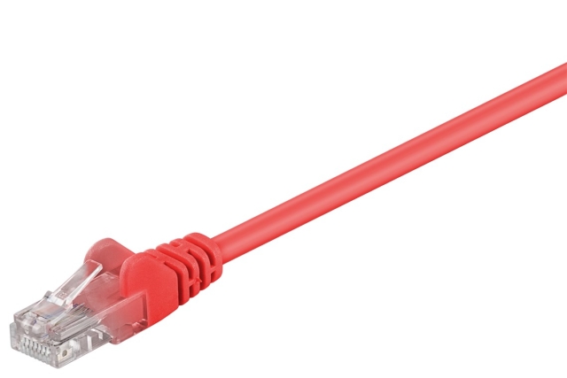 Goobay CAT 5e Patch Cable, U/UTP, red copper-clad aluminium wire (CCA)