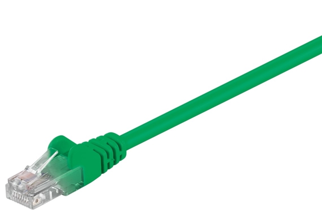 Goobay CAT 5e Patch Cable, U/UTP, green copper-clad aluminium wire (CCA)