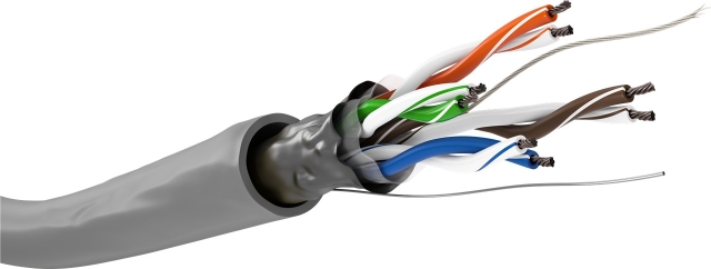 Goobay CAT 5e Network Cable, F/UTP, 100 m, grey Copper-clad aluminium wire (CCA), AWG 26/7 (stranded), PVC cable sheath