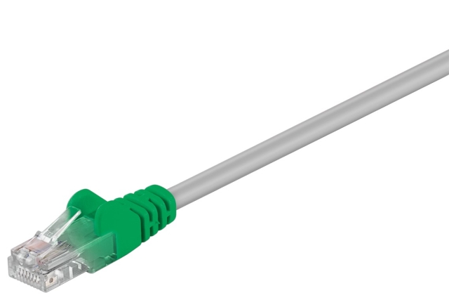 Goobay CAT 5e Crossover Patch Cable, U/UTP, grey-green copper-clad aluminium wire (CCA)