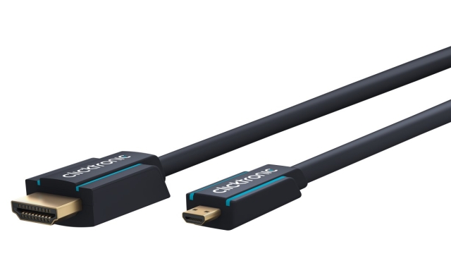 ClickTronic HDMI™ to Micro HDMI™ Adapter Cable Premium cable | 1x HDMI™ plug  1x Micro-HDMI™ plug | 5.0 m | UHD 4K @ 30 Hz