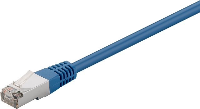 Goobay CAT 5e Patch Cable, F/UTP, blue copper-clad aluminium wire (CCA), without latch protection