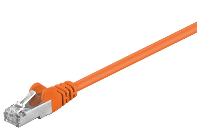 Goobay CAT 5e Patch Cable, SF/UTP, orange copper-clad aluminium wire (CCA)