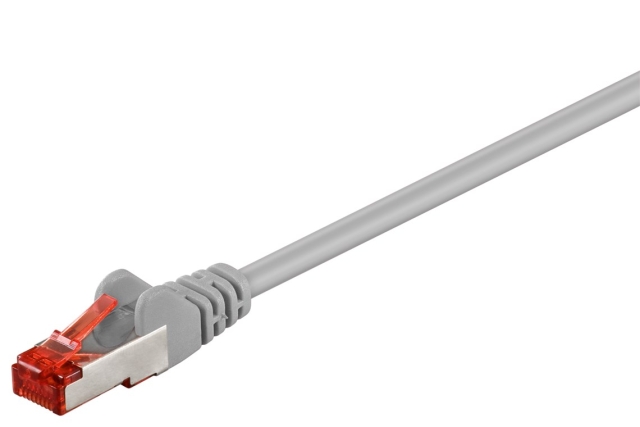 Goobay CAT 6 Patch Cable, S/FTP (PiMF), grey copper-clad aluminium wire (CCA)