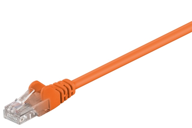 Goobay CAT 5e Patch Cable, U/UTP, orange copper-clad aluminium wire (CCA)