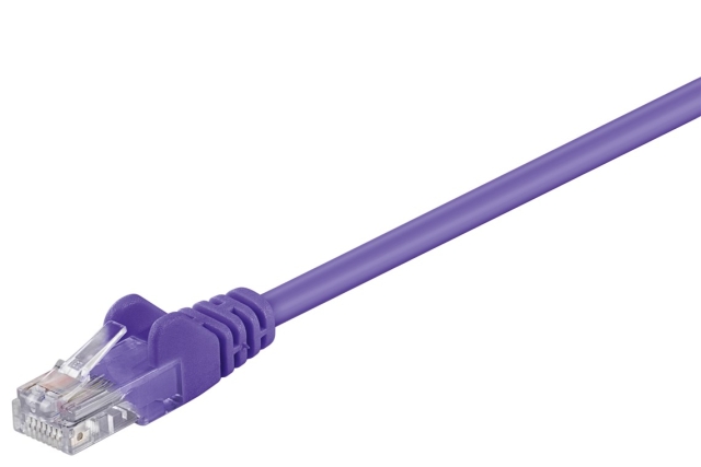 Goobay CAT 5e Patch Cable, U/UTP, violet copper-clad aluminium wire (CCA)