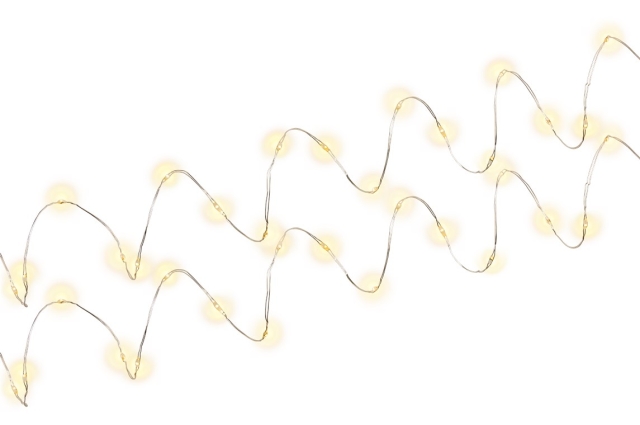 Goobay 2x Silver Wire Light Chain with 20 LEDs, incl. Timer atmospheric lighting decoration for indoor use