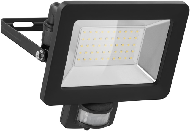 Goobay LED Outdoor Floodlight, 50 W, with Motion Sensor with 4250 lm, neutral white light (4000 K), PIR sensor with ON/OFF function and M16 cable gland, suitable for outdoor use (IP44)