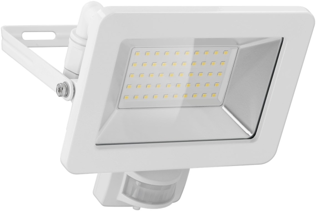 Goobay LED Outdoor Floodlight, 50 W, with Motion Sensor with 4250 lm, neutral white light (4000 K), PIR sensor with ON/OFF function and M16 cable gland, suitable for outdoor use (IP44)