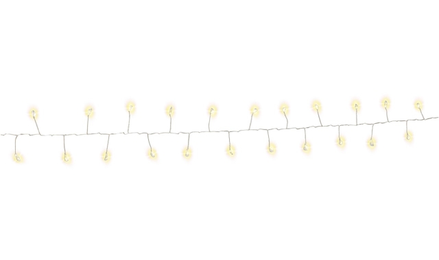 Goobay Silver Wire Cluster String Light with 50 LEDs with 2 light modes, warm white (3000 K), battery-operated, for indoor and outdoor use (IP44)