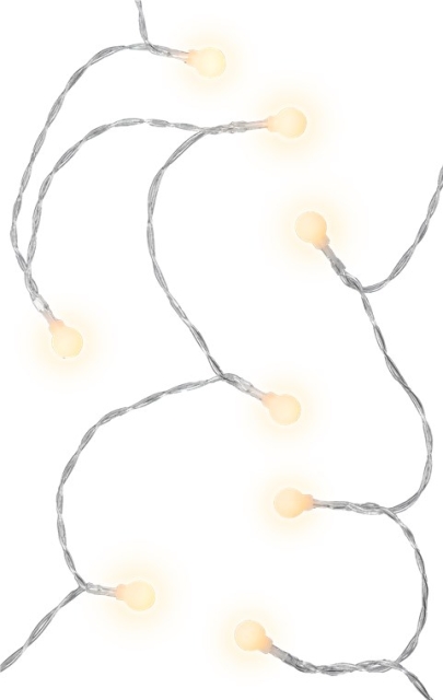 Goobay 80 LED Fairy Lights "Globes" with timer function and 2 light modes, warm white (3000 K), battery-operated, IP44