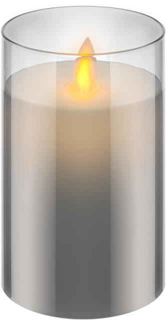 Goobay LED Real Wax Candle in Glass, 7.5 x 12.5 cm beautiful and safe lighting solution for many areas including homes and loggias, offices or schools