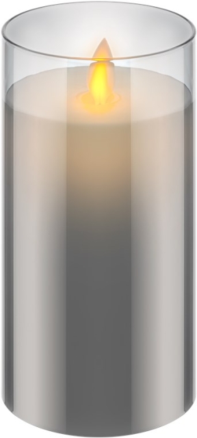 Goobay LED Real Wax Candle in Glass, 7.5 x 15 cm beautiful and safe lighting solution for many areas including homes and loggias, offices or schools