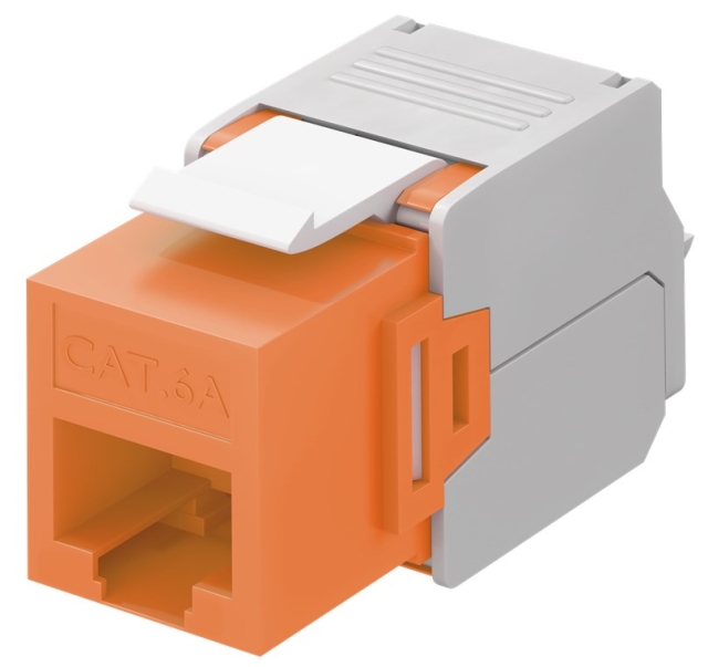 Goobay Keystone Module RJ45 CAT 6A, UTP 16.5 mm wide, crocodile type, terminal strip for tool-free IDC mounting