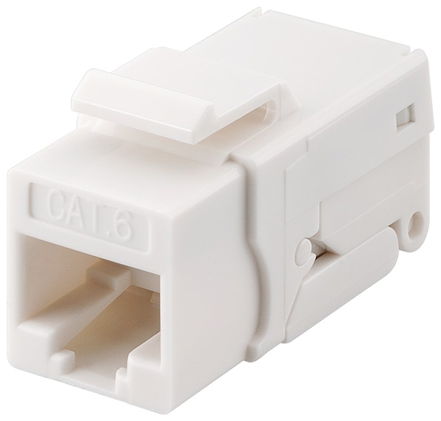 Goobay Keystone Module RJ45 CAT 6, UTP, 250 MHz 16.2 mm wide, for IDC connection (toolless), snap-in system