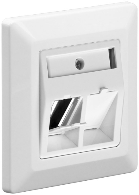 Goobay Faceplate to Mount Keystone Jacks for 2x RJ45 snap-in modules