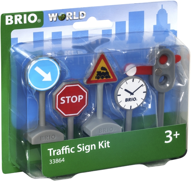 BRIO World 33864 - Set med trafikskyltar 5 st