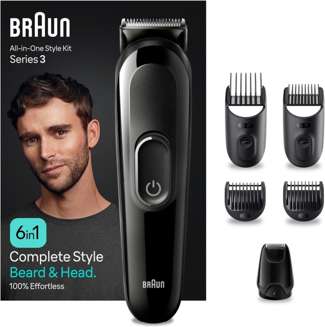 Braun All in One Series 3 MGK3410 6-in-1 -parta- ja vartalotrimmeri