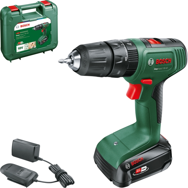 Bosch Power Tools Bosch EasyImpact 18V-40 akkuiskuporakone, 1 x 1,5 Ah + laukku