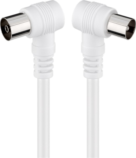 Goobay Angled Antenna Cable ( coaxial plug 90° > coaxial socket 90°, 2.5 m